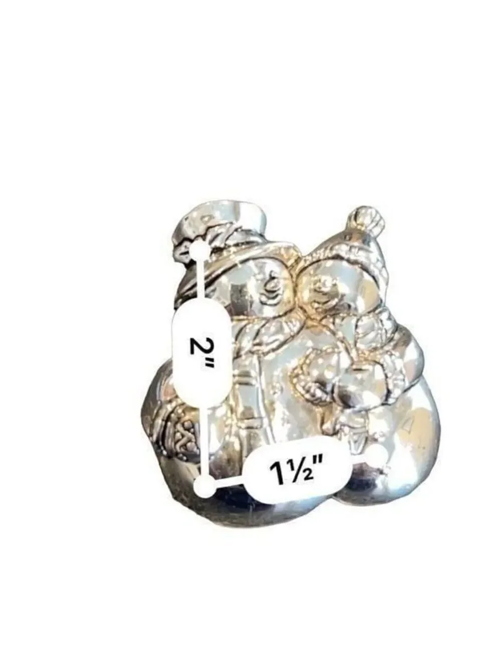 Christmas Snowman dual pendant Locket brooch